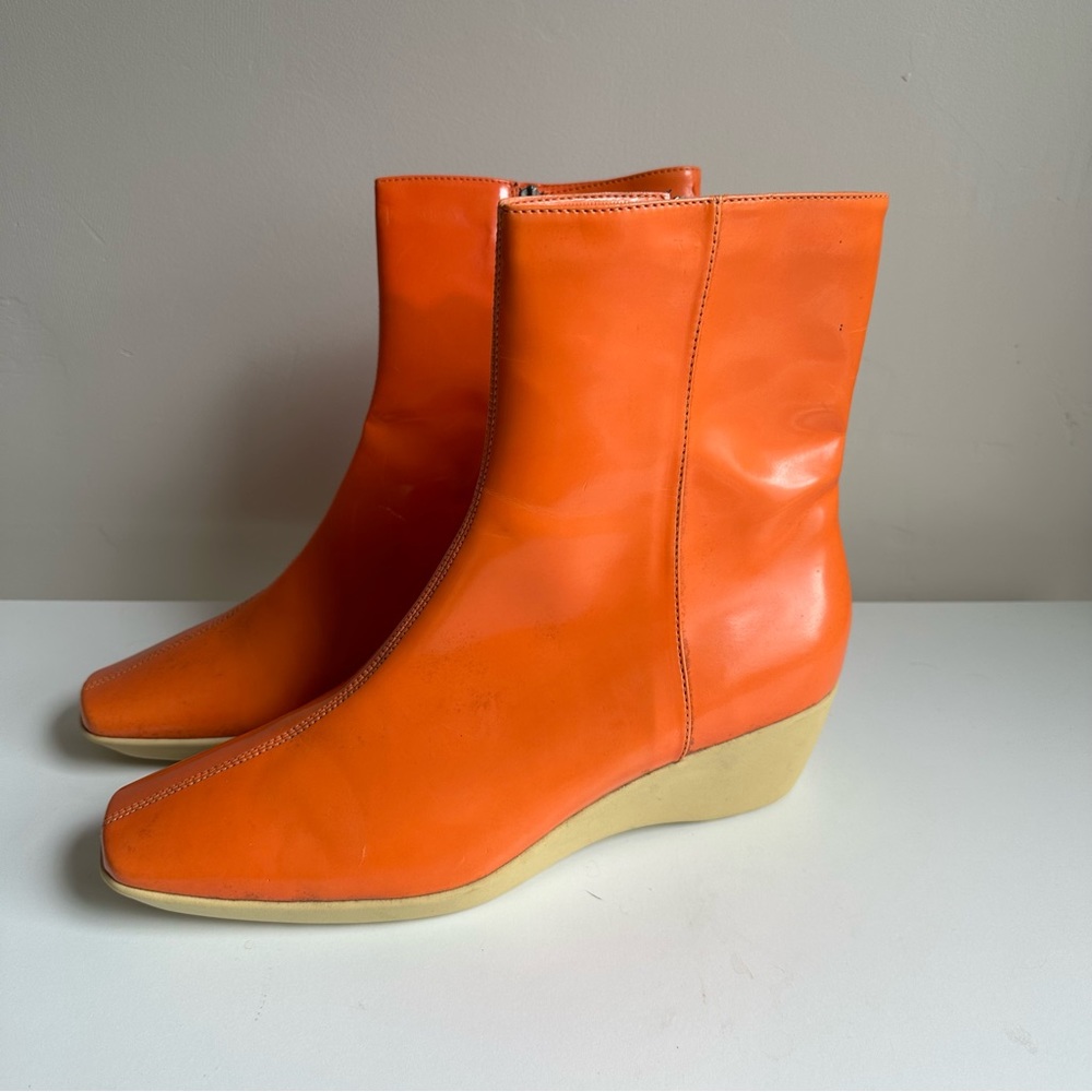 Orange Aquatalia Wedge Boots